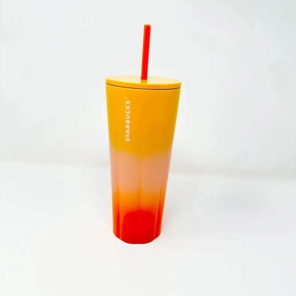 Starbucks Gradient Orange Sherbet Cold Cup 24 oz NWT